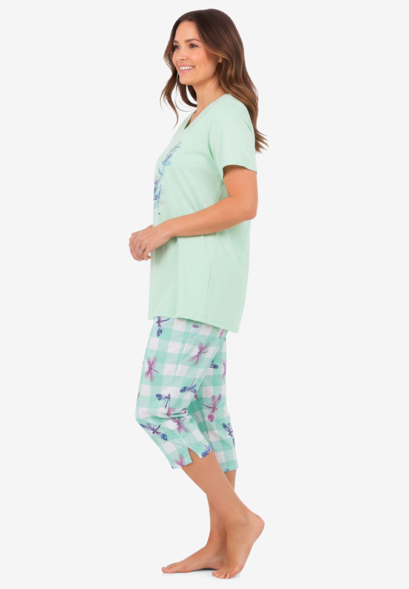 Capri Pajamas, MINT DRAGONFLY, alternate image number 2