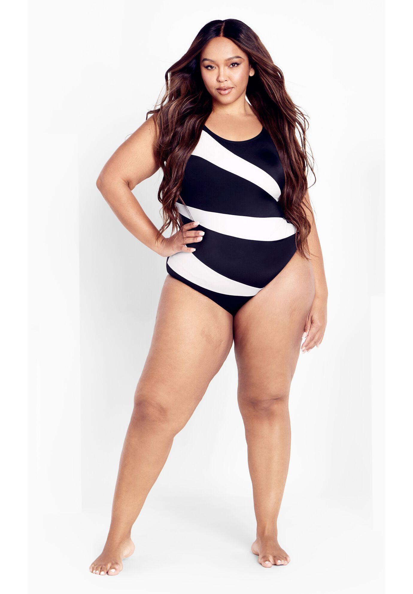 Tropics Spliced 1Pc, BLACK, on-hover image number 1