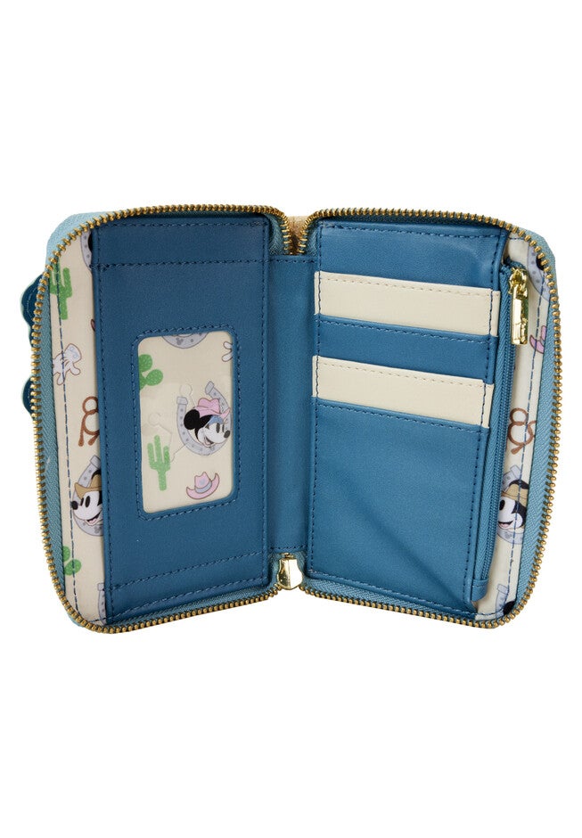 Loungefly X Disney Western Mickey & Minnie Mouse Zip Around Wallet, , alternate image number null