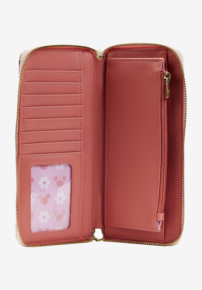 Loungefly X Disney Women'S Mickey & Minnie Mouse Floral Zip Around Wallet, , alternate image number null