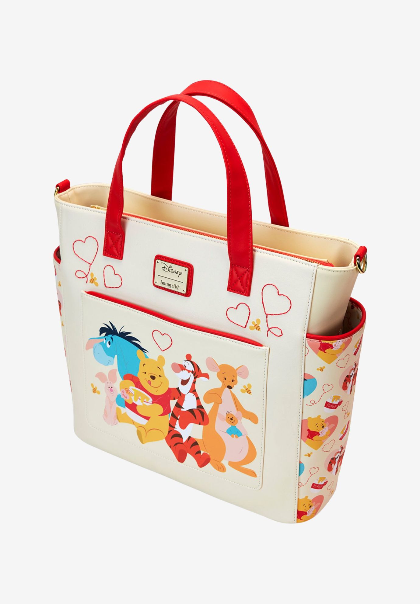 Loungefly x Disney Winnie The Pooh & Friends Convertible Backpack & Tote Bag, BEIGE, alternate image number 3