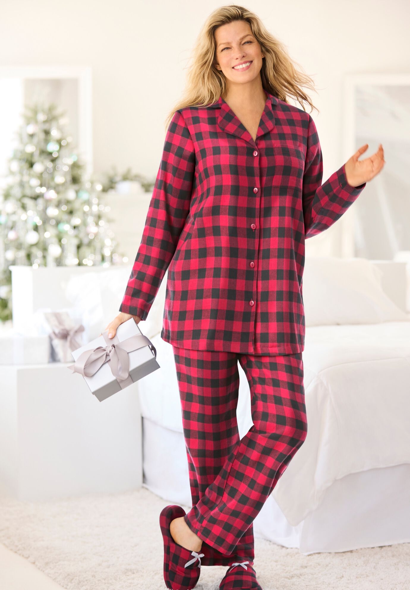 Classic Flannel Pajama Set, , alternate image number 3