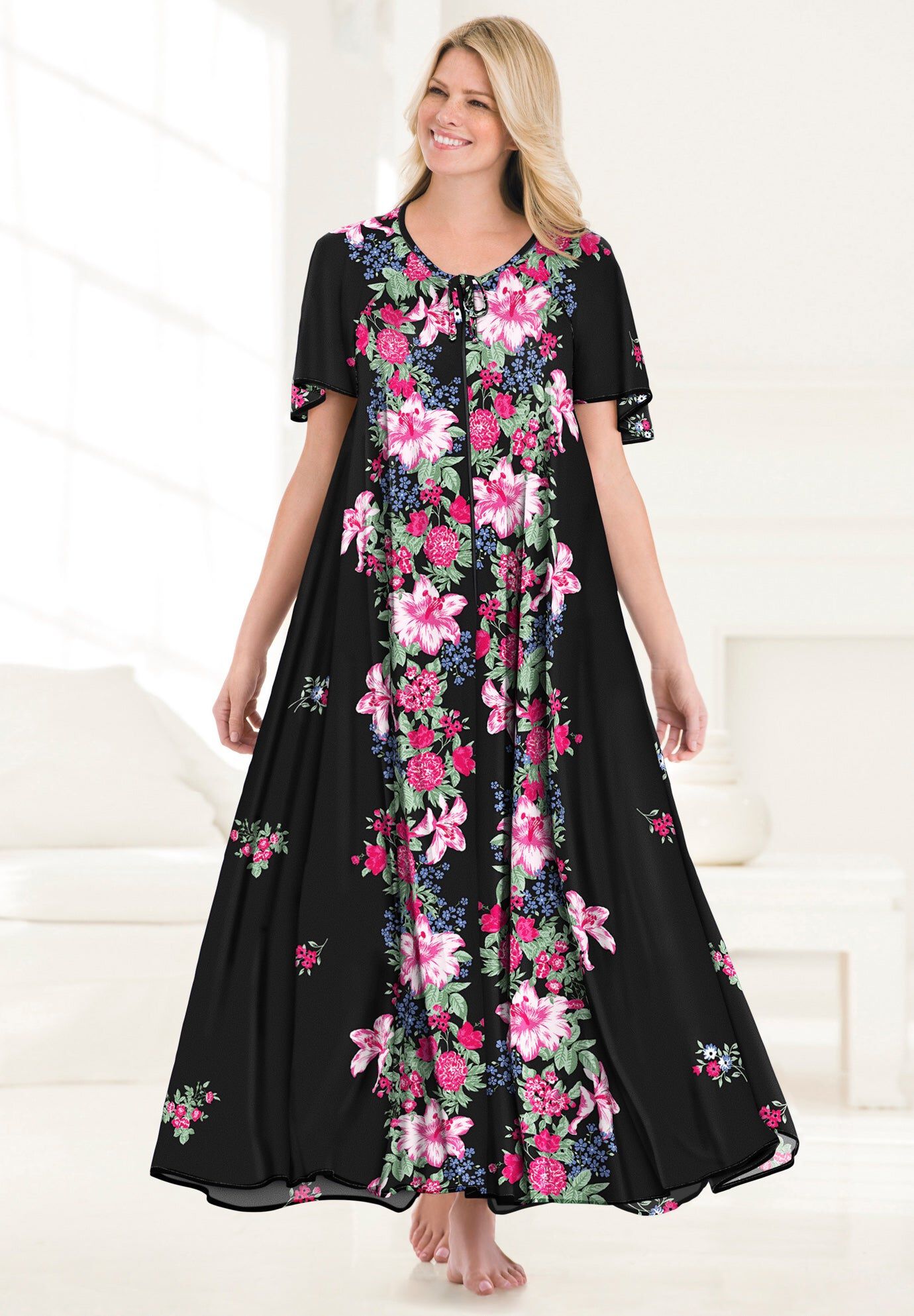 Sweeping Printed Lounger, BLACK LILY, hi-res image number 0