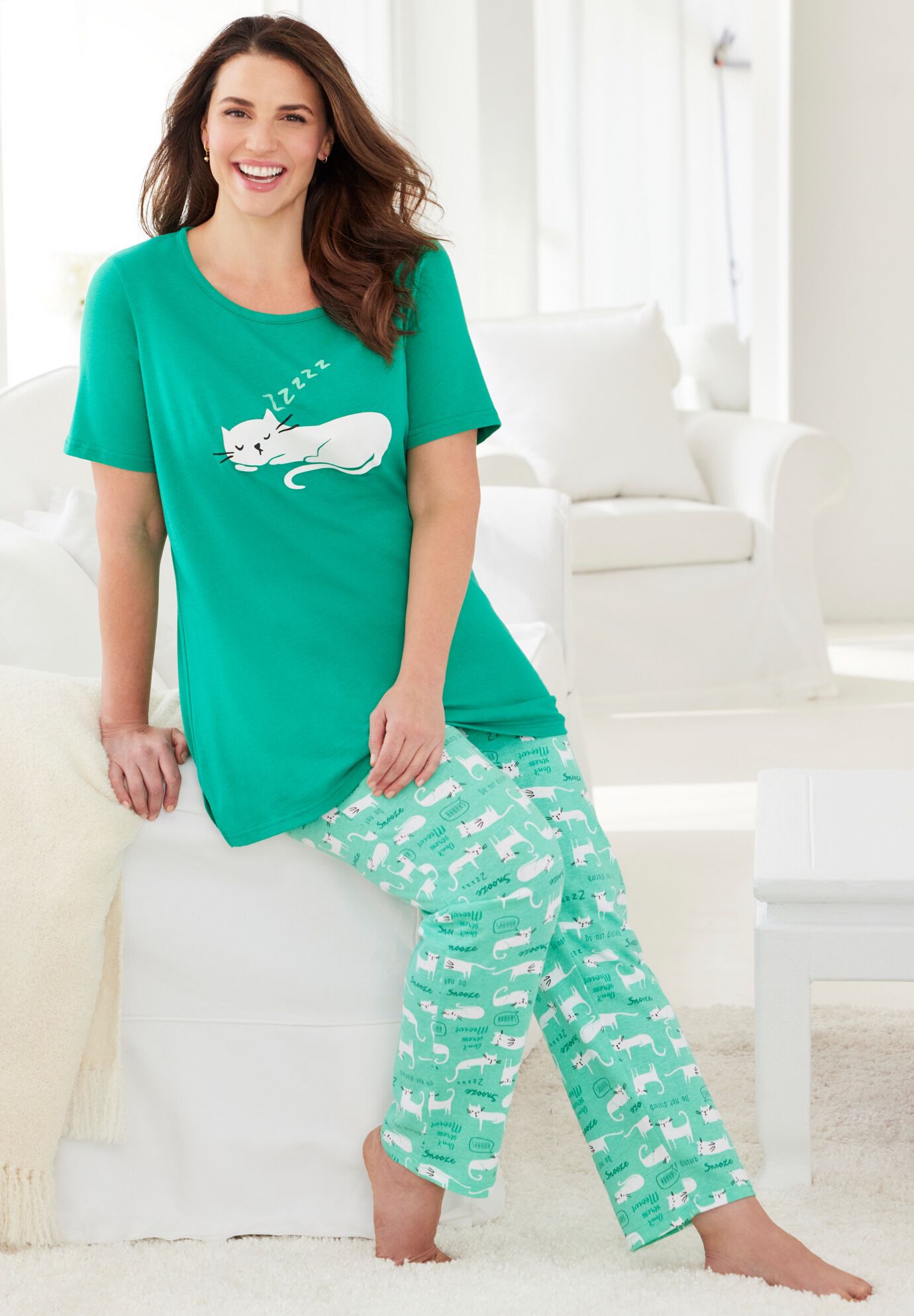 Graphic Tee PJ Set, , alternate image number 7