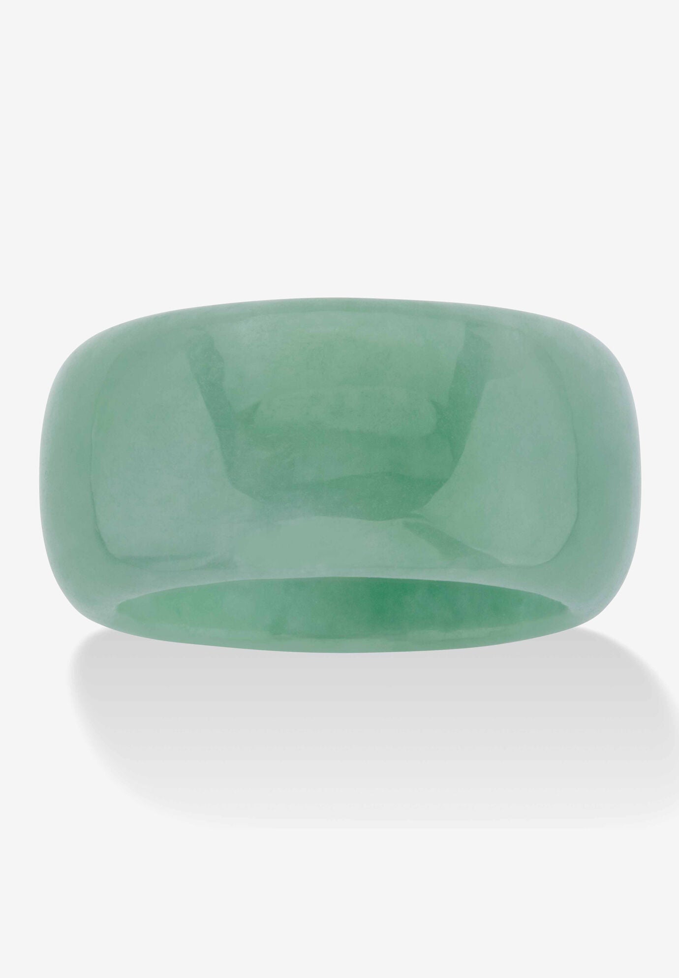 Genuine Green Jade Polished Eternity Ring | June And Vie