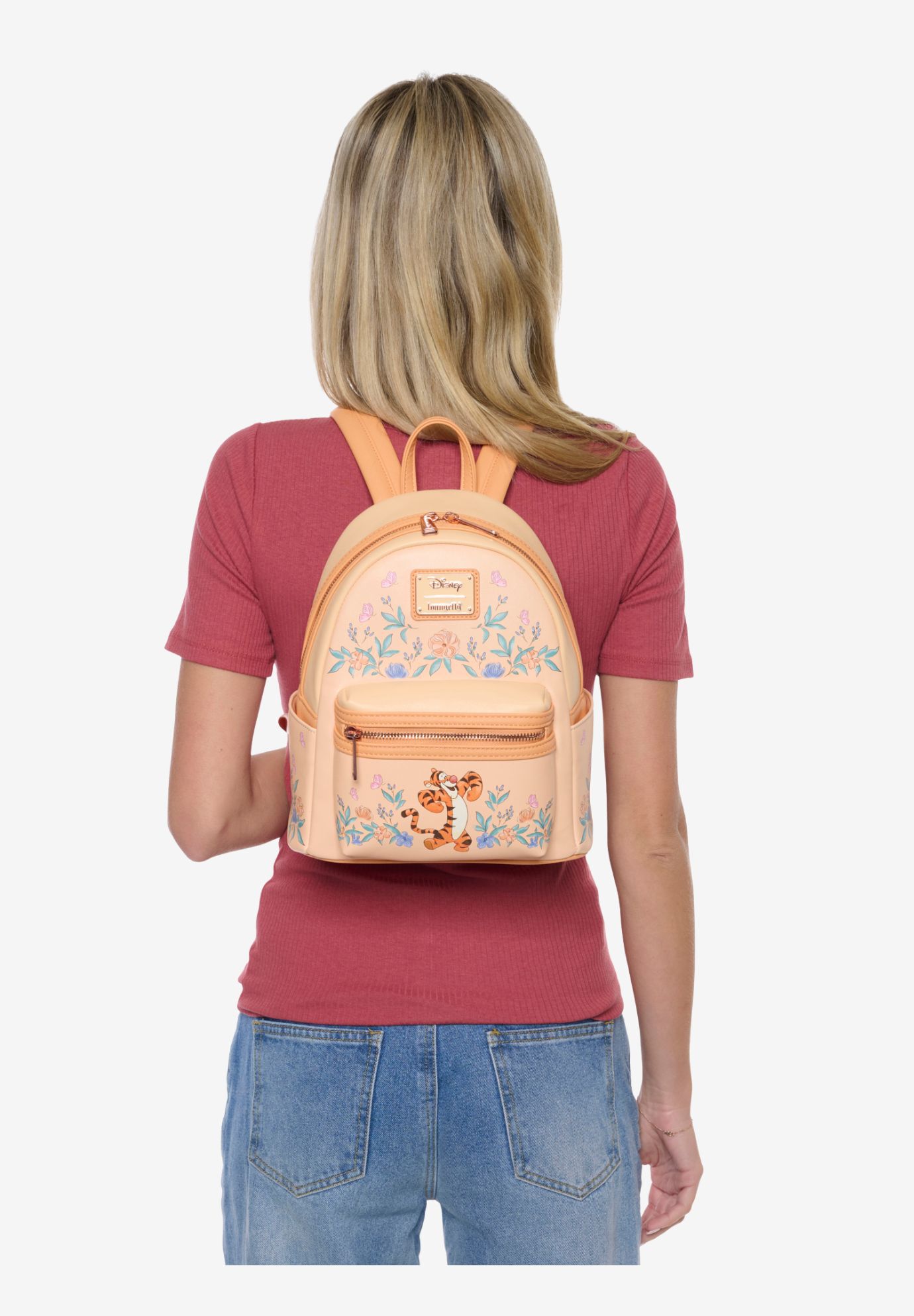 Loungefly x Disney Tigger Floral Mini Backpack Winnie the Pooh, ORANGE, alternate image number 2
