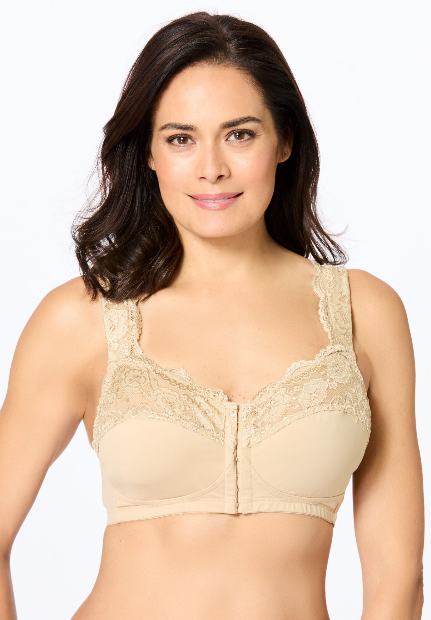 Front Close Wireless Gel Strap Bra, , alternate image number 4