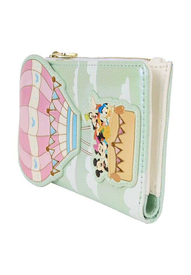 Loungefly x Disney Mickey & Friends Hot Air Balloon Flap Wallet, BLUE, alternate image number null