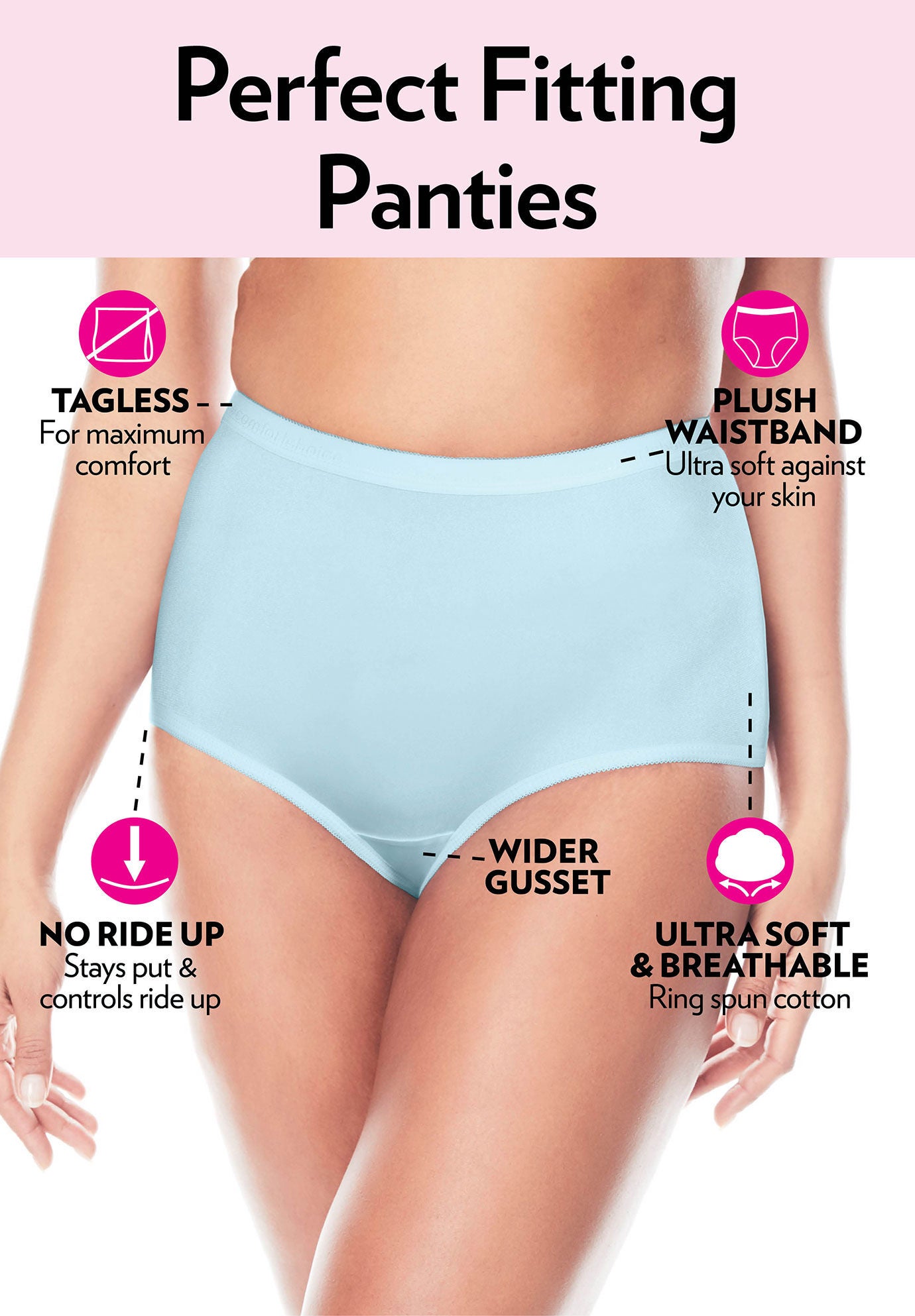 5-Pack Classic Silky Nylon Brief, WHITE PACK, on-hover image number 1