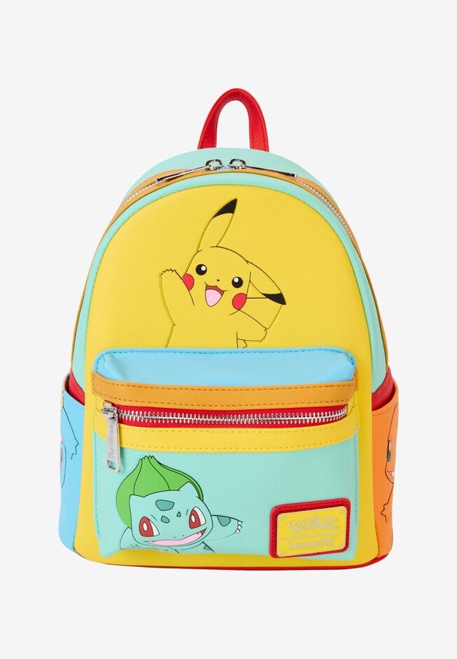 Loungefly x Pokemon Characters Color Block Mini Backpack, BLUE, hi-res image number null