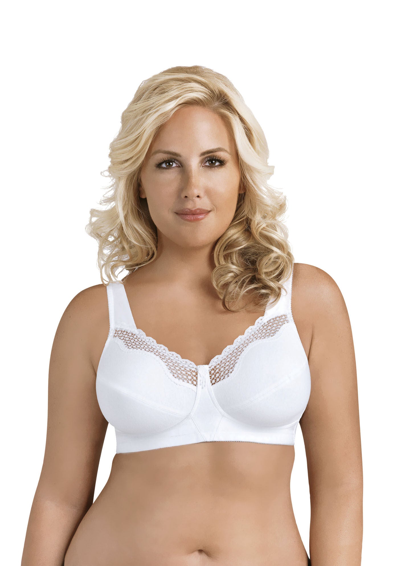 Fully&reg;&nbsp;Cotton Soft Cup Lace Bra, WHITE, hi-res image number 0