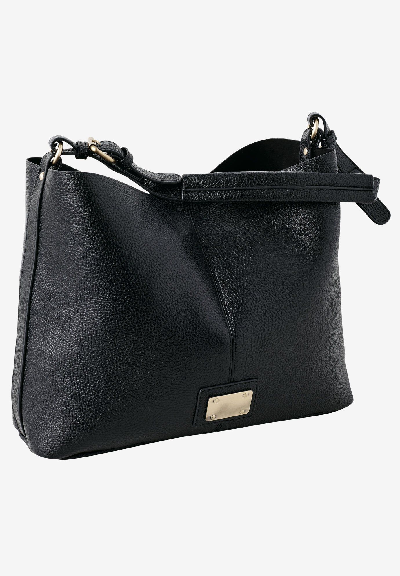 Hobo Shoulder Bag, BLACK, hi-res image number 0