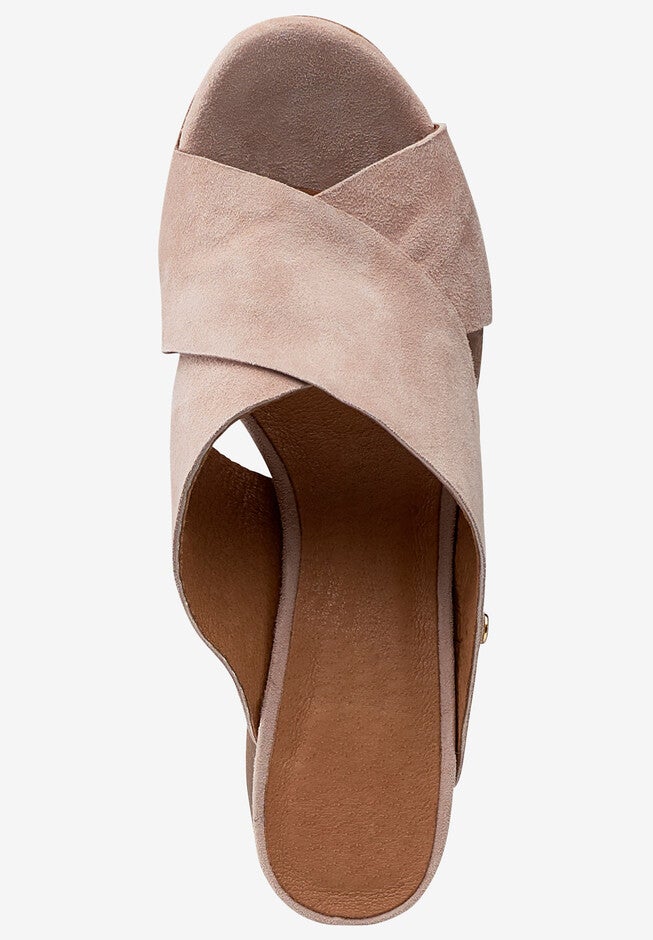 Suede Block Heel Sandal, , alternate image number 2