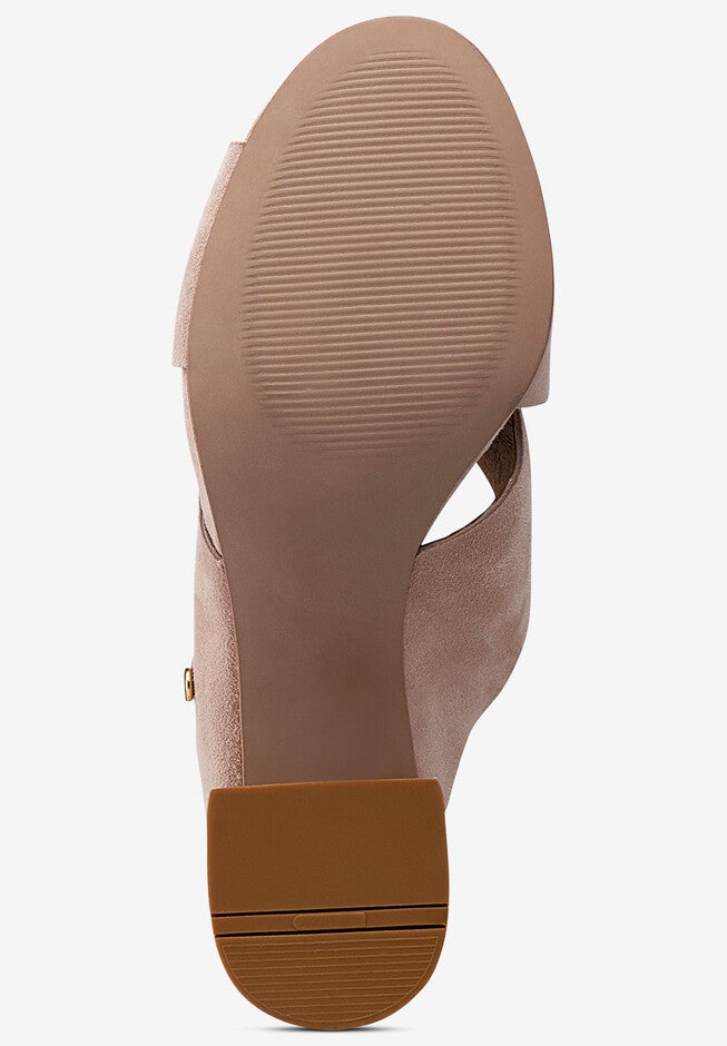 Suede Block Heel Sandal, , alternate image number 3