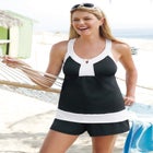 Colorblock Tankini Top & Short Set image number null