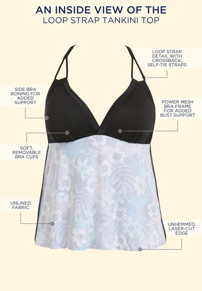 Loop Strap Tankini Top image number 2