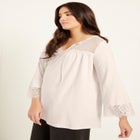 Lace-Trim Top image number null