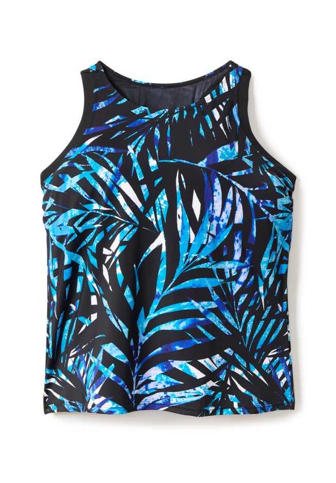Longer-Length Racerback Tankini Top image number 3