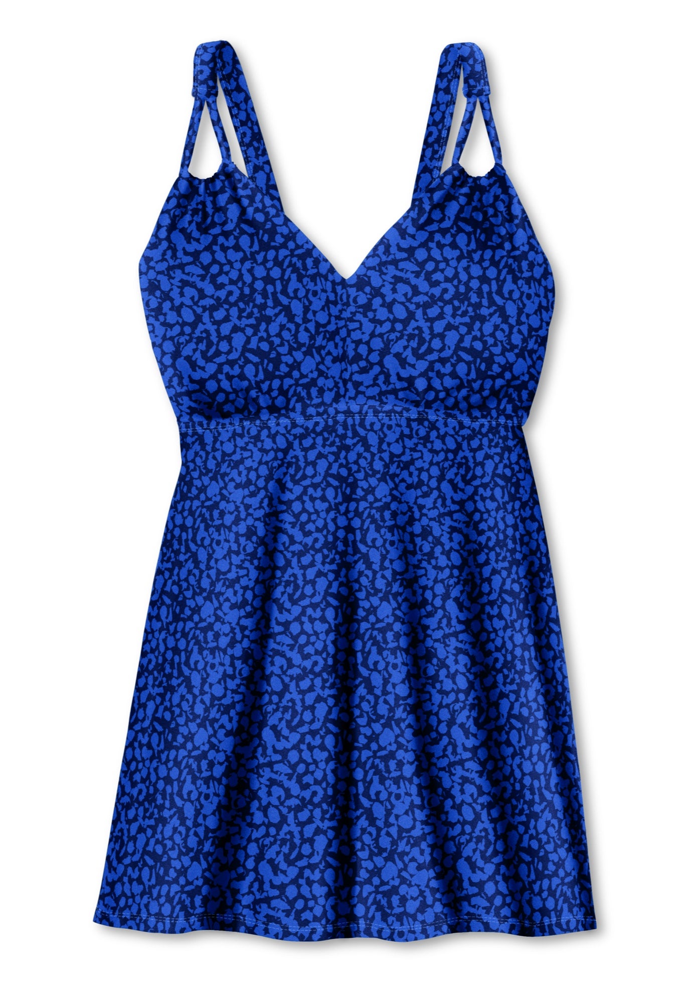 Loop-Strap V-Neck Tummy Control Two-Piece Swim Dress image number 3