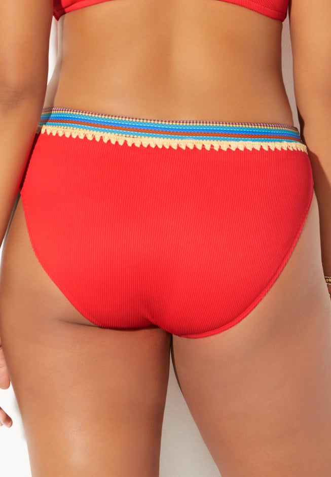 Mentor Ribbed High Waist Bikini Bottom image number null