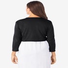 Bolero Cardigan with Three Quarter Sleeves image number null