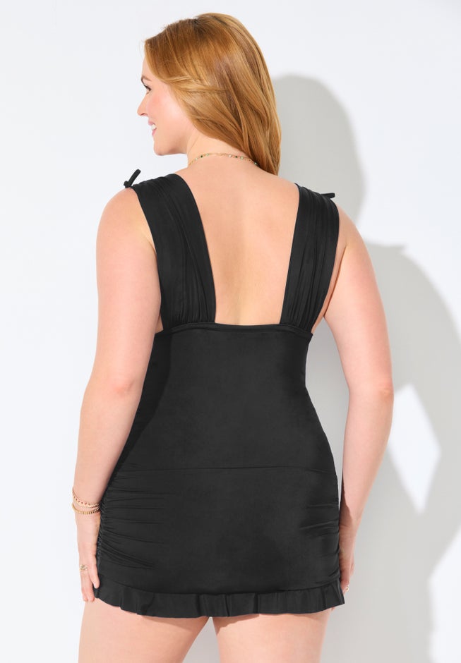 Adjustable Ruched Swimdress image number 8