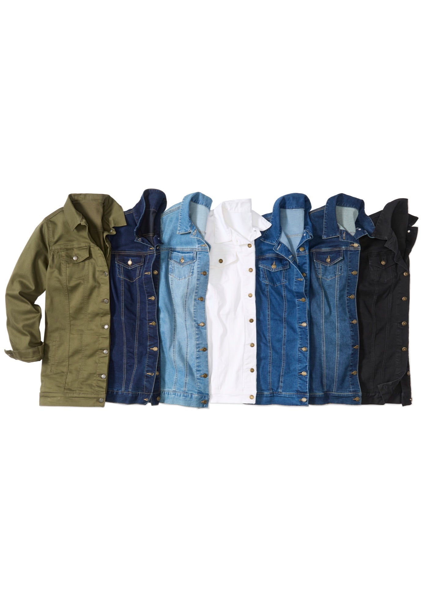 Long Stretch Denim Jean Jacket image number 3