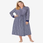 Marled Long Duster Robe  image number null
