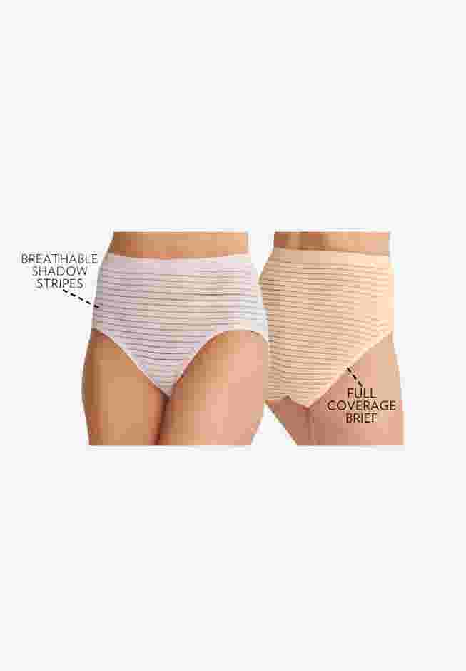 2-Pack Breathable Shadow Stripe Brief image number 2