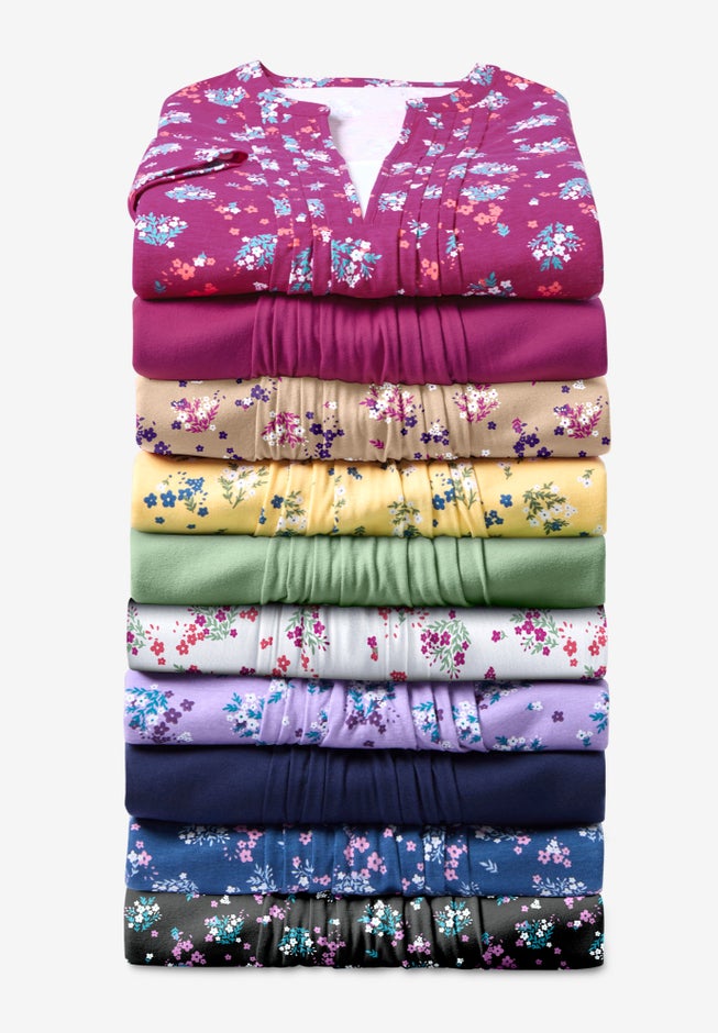 7-Day Layer-Look Elbow-Sleeve Tee image number 2