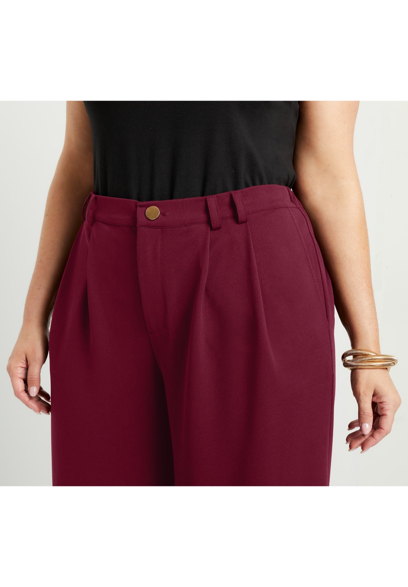 Pleated Wide-Leg Trousers image number 3