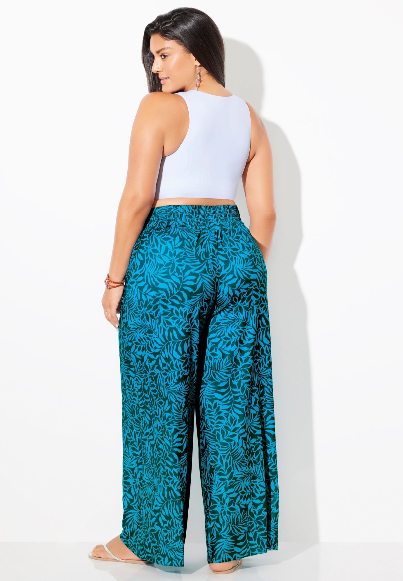 Pack & Go Wrinkle-Resistant Cover Up Wide Leg Pant image number 1