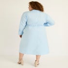 Collared Midi Wrap Dress image number null