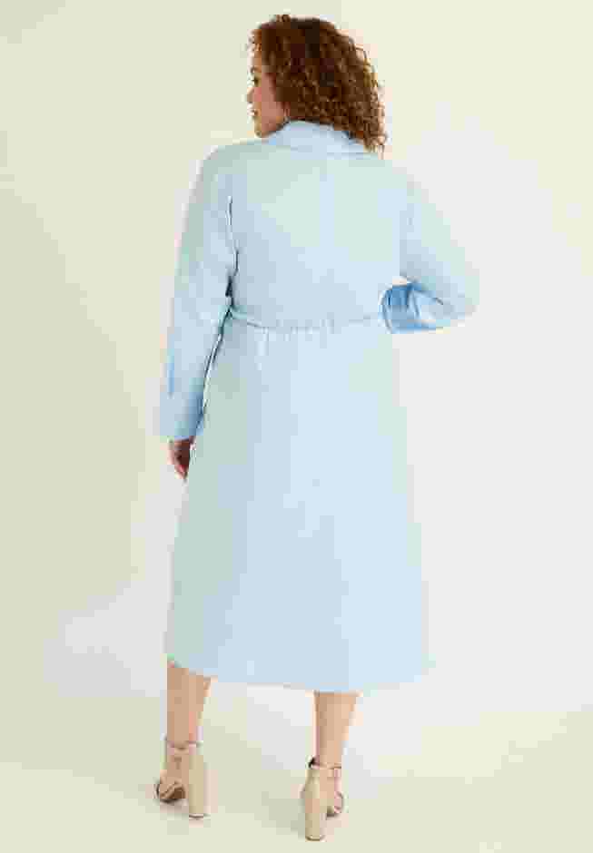 Collared Midi Wrap Dress image number 1