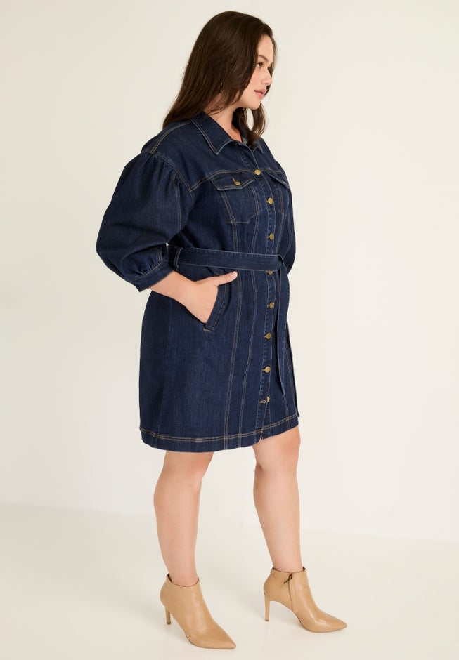 Denim Shirtdress image number 2