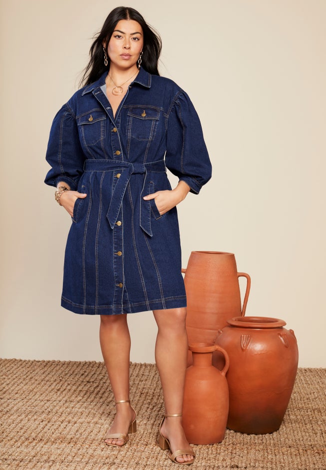 Denim Shirtdress image number 0
