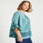 Lace-Trimmed Boho Blouse image number null