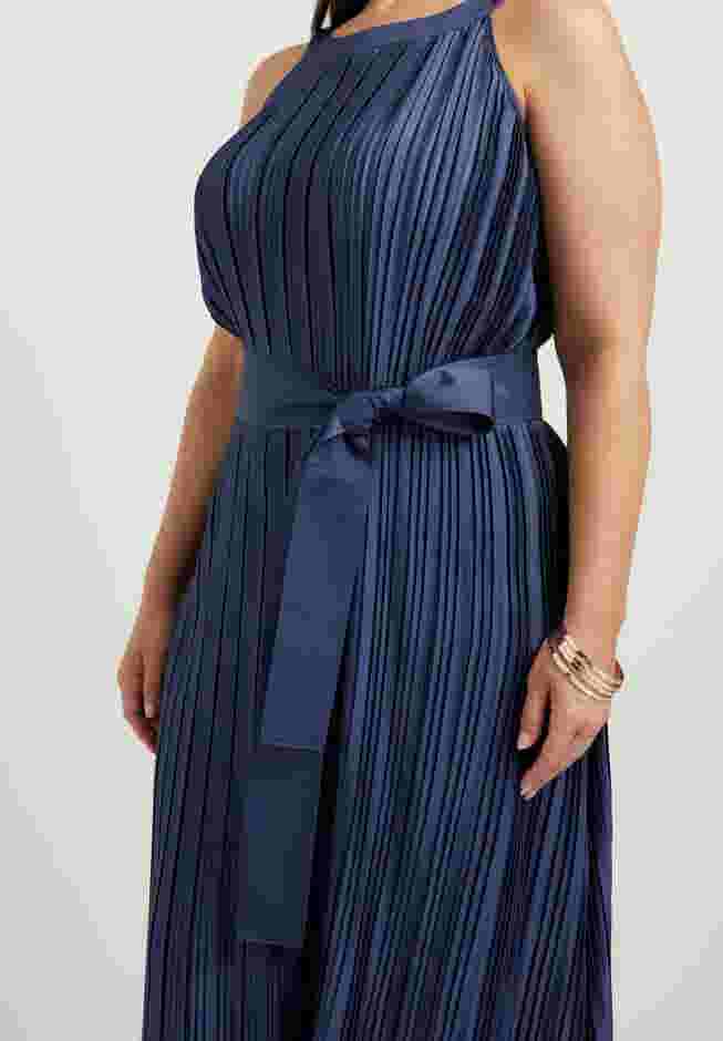 Pleated Halter Maxi Dress image number 6