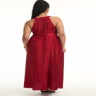 Pleated Halter Maxi Dress image number null