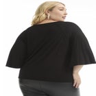 Flared Raglan Sleeve Breton Tee image number null