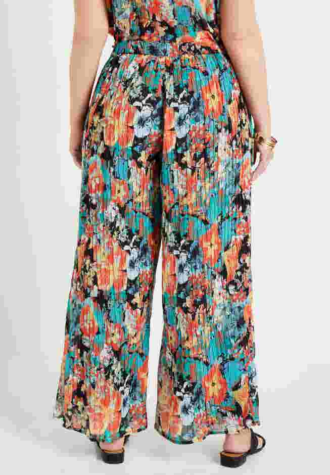 Wide-Leg Georgette Pants image number 1