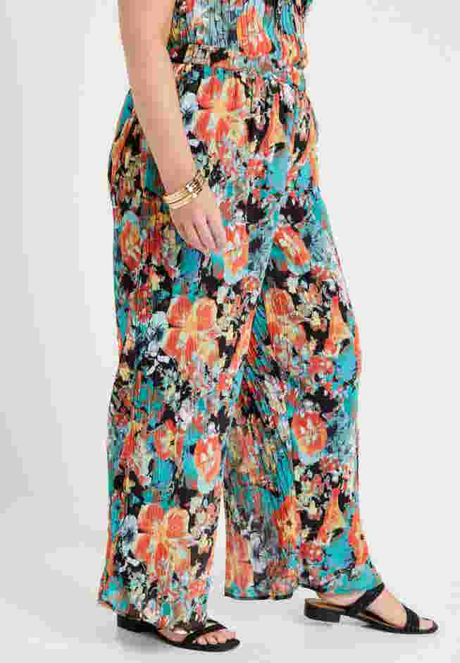 Wide-Leg Georgette Pants image number 2