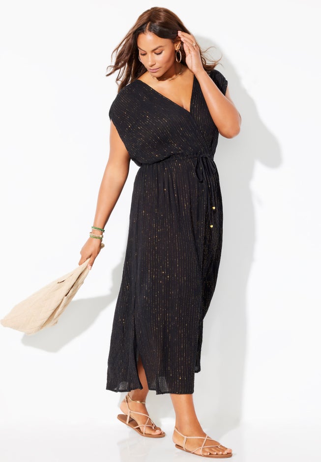 Surplice Maxi Cover Up Dress image number 3