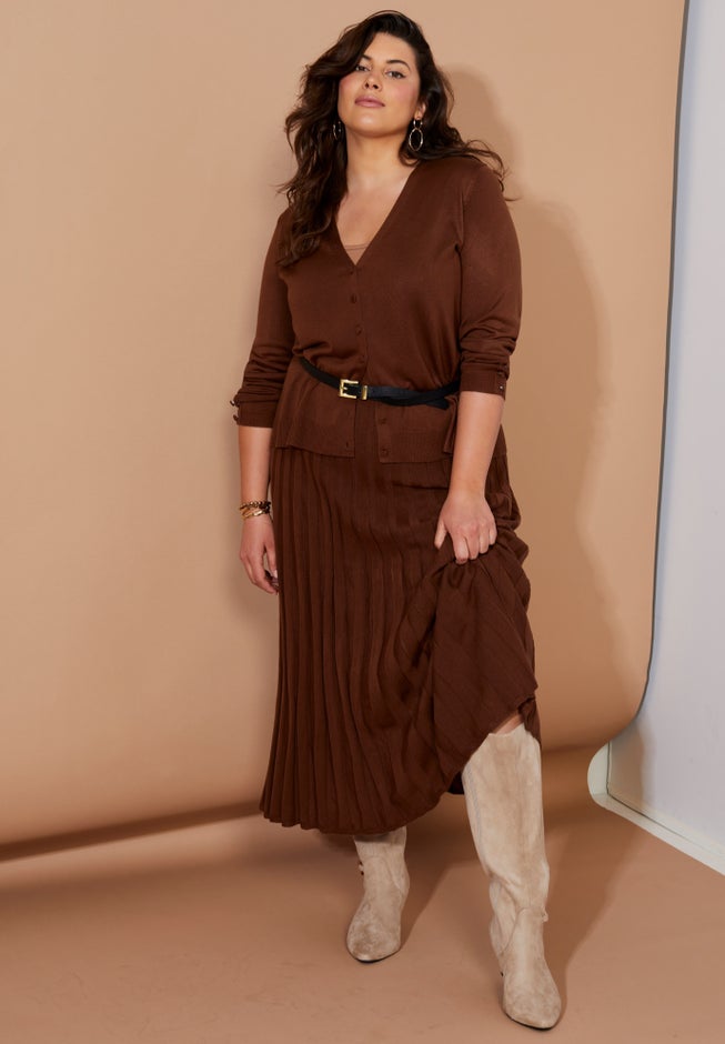 Button-Sleeve Cardigan image number null