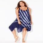 Tie-Dye Flare Cover Up Dress image number null