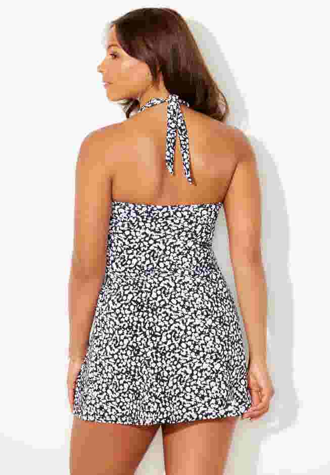 Square Neck Princess Seam Two-Piece Swimdress image number 1
