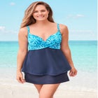 Bra-Sized Cross-Front Tankini Top image number null