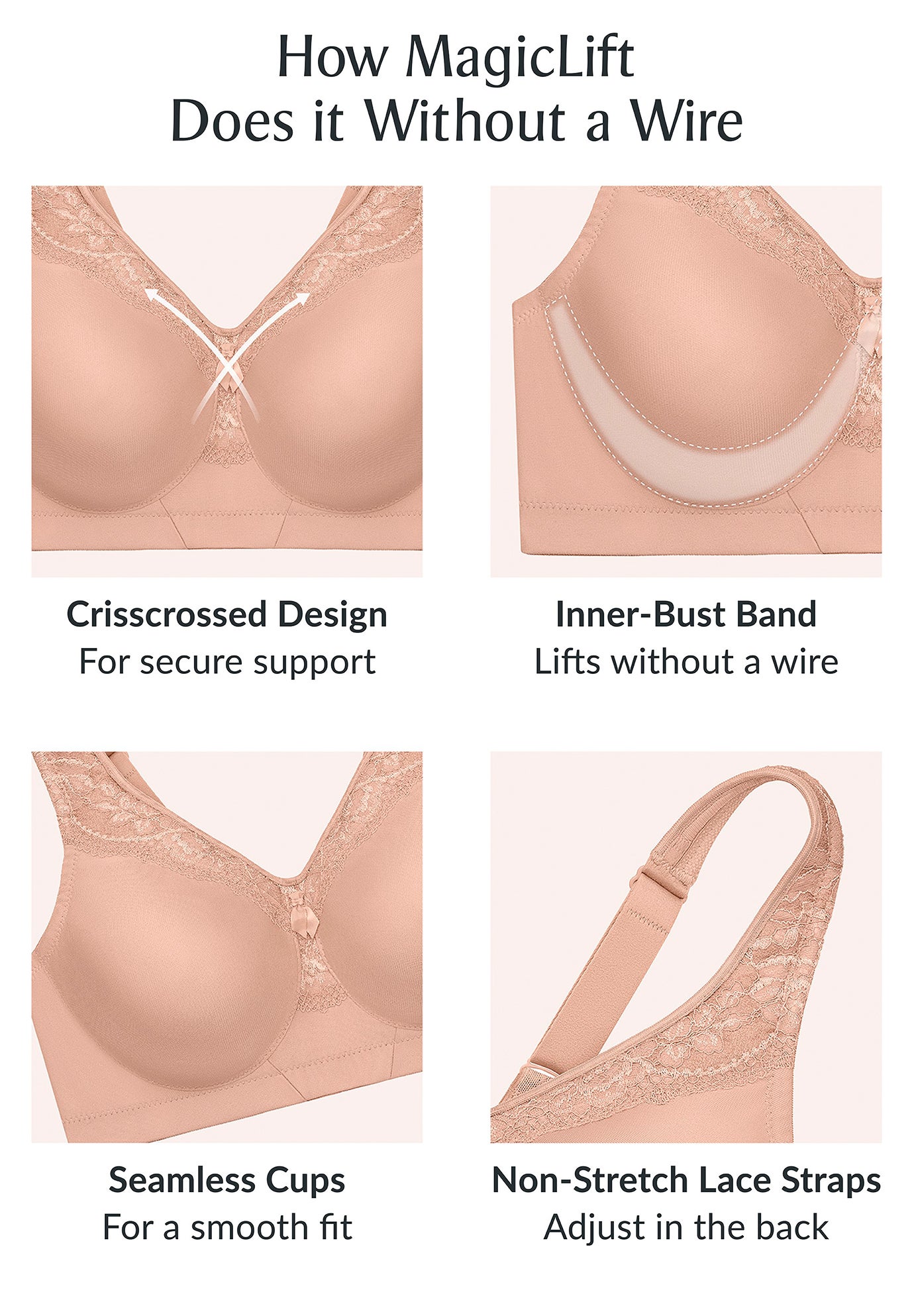 Magic Lift&reg; Seamless T-Shirt Bra image number 3