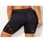 8" Laser Cut High Waist Swim Bike Short image number null