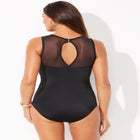 Mesh High Neck One Piece Swimsuit image number null